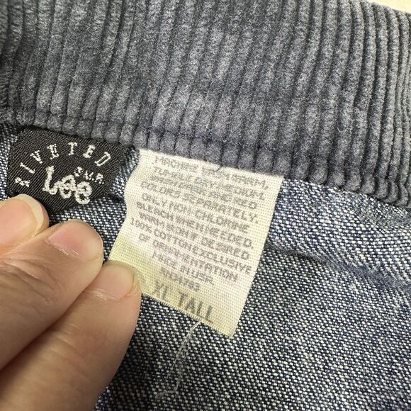 Vintage Lee Riveted Denim Chore Jacket XL Tall – Corduroy Collar Workwear - Picture 8 of 8